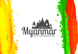 Alles Gute zum Unabhängigkeitstag Myanmars